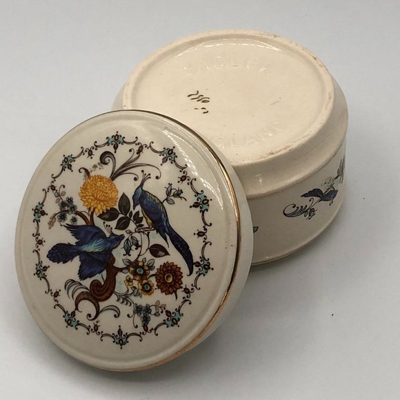 Vintage Sadler England Fine China Trinket Box Birds of Paradise Numbered - Picture 6 of 10